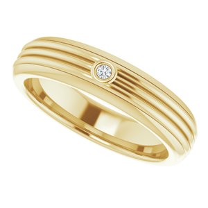 Unique - Sebastian - 14K Yellow Gold .025 CTW Natural Diamond Mens Band