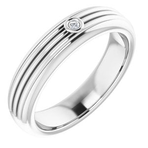 Unique - Sebastian - Platinum .025 CTW Natural Diamond Mens Band