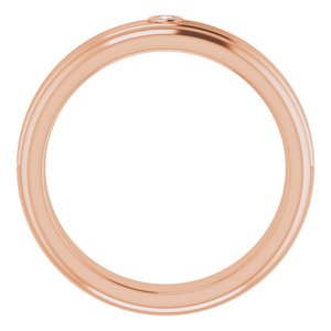 Unique - Sebastian - 14K Rose Gold .025 CTW Natural Diamond Mens Band