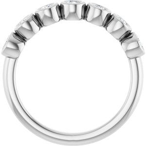 Platinum - Winona - 3/8 CTW Natural Diamond Anniversary Band