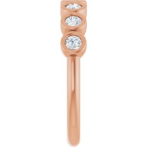 14K Rose Gold - Winona - 3/8 CTW Natural Diamond Anniversary Band