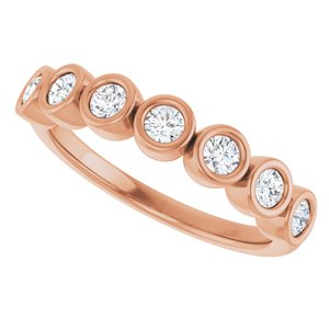 14K Rose Gold - Winona - 3/8 CTW Natural Diamond Anniversary Band