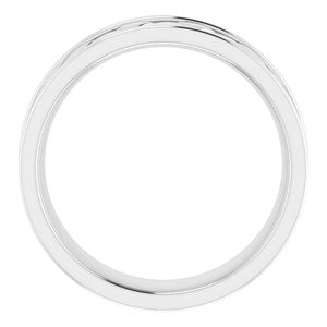Classic - David - Platinum 6 mm Woven-Design Band   Size 7