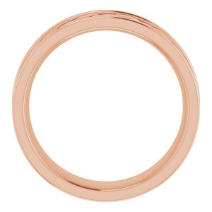 Classic - David - 14K Rose Gold 6 mm Woven-Design Band   Size 7