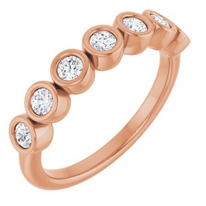 14K Rose Gold - Winona - 3/8 CTW Natural Diamond Anniversary Band
