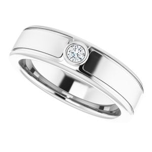 Diamond - Harper - Platinum 1/10 CTW Natural Diamond Band