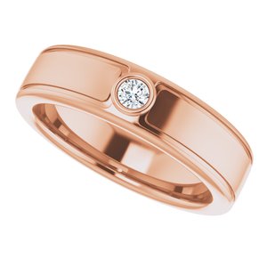 Diamond - Harper - 14K Rose Gold 1/10 CTW Natural Diamond Band