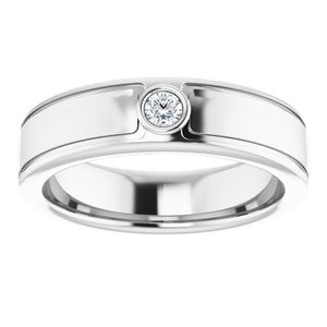 Diamond - Harper - Platinum 1/10 CTW Natural Diamond Band