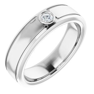 Diamond - Harper - Platinum 1/10 CTW Natural Diamond Band
