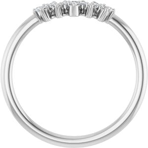 Unique - Hania - 14K White Gold 1/10 CTW Natural Diamond Contour Band