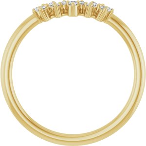 Unique - Hania - 14K Yellow Gold 1/10 CTW Natural Diamond Contour Band
