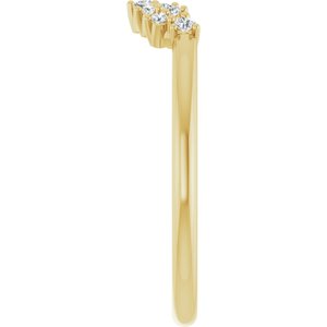 Unique - Hania - 14K Yellow Gold 1/10 CTW Natural Diamond Contour Band