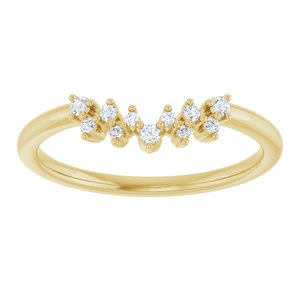 Unique - Hania - 14K Yellow Gold 1/10 CTW Natural Diamond Contour Band