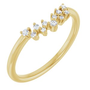 Unique - Hania - 14K Yellow Gold 1/10 CTW Natural Diamond Contour Band
