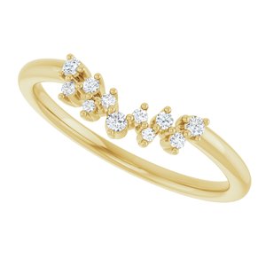 Unique - Hania - 14K Yellow Gold 1/10 CTW Natural Diamond Contour Band