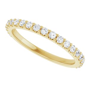 Pave - Ayana - 14K Yellow Gold 3/8 CTW Natural Diamond Band for 6 mm Cushion Ring