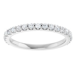 Pave - Ayana - 14K White Gold 3/8 CTW Natural Diamond Band for 6 mm Cushion Ring