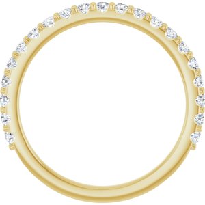 Pave - Ayana - 14K Yellow Gold 3/8 CTW Natural Diamond Band for 6 mm Cushion Ring
