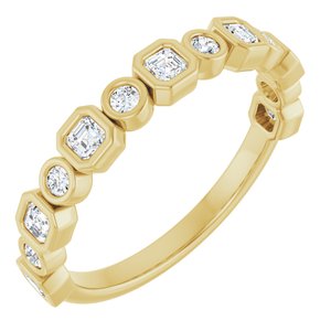 Bezel - Ocean - 14K Yellow Gold 1/2 CTW Natural Diamond Anniversary Band