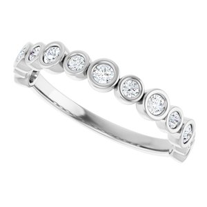 Bezel - Ocean - Platinum 1/3 CTW Lab-Grown Diamond  Anniversary Band
