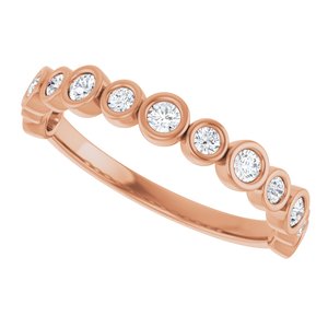 Bezel - Ocean - 14K Rose Gold 1/3 CTW Lab-Grown Diamond  Anniversary Band