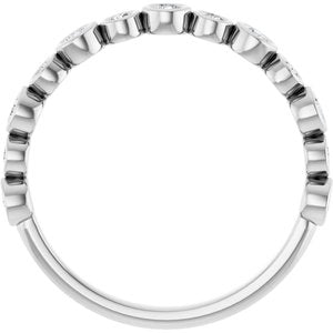 Bezel - Ocean - Platinum 1/3 CTW Lab-Grown Diamond  Anniversary Band