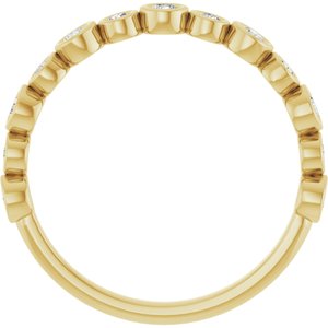 Bezel - Ocean - 14K Yellow Gold 1/3 CTW Lab-Grown Diamond  Anniversary Band