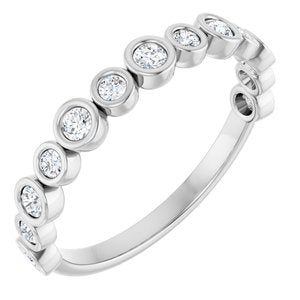 Bezel - Ocean - Platinum 1/3 CTW Lab-Grown Diamond  Anniversary Band