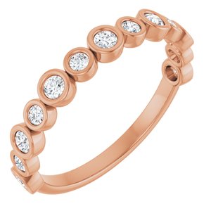 Bezel - Ocean - 14K Rose Gold 1/3 CTW Lab-Grown Diamond  Anniversary Band