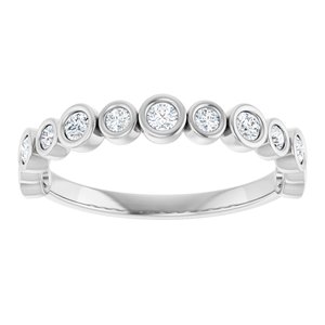 Bezel - Ocean - Platinum 1/3 CTW Lab-Grown Diamond  Anniversary Band