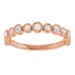 Bezel - Ocean - 14K Rose Gold 1/3 CTW Lab-Grown Diamond  Anniversary Band