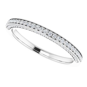 Pave - Tinsley - Platinum 1/4 CTW Diamond Band