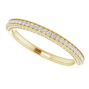 Pave - Tinsley - 14K Yellow Gold 1/4 CTW Diamond Band