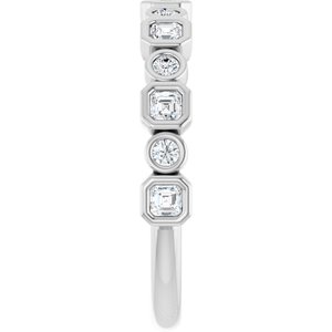 Bezel - Ocean - Platinum 1/2 CTW Natural Diamond Anniversary Band