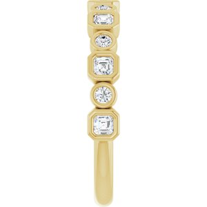 Bezel - Ocean - 14K Yellow Gold 1/2 CTW Natural Diamond Anniversary Band