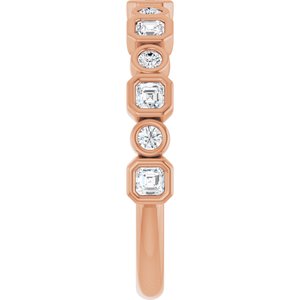 Bezel - Ocean - 14K Rose Gold 1/2 CTW Natural Diamond Anniversary Band