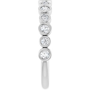 Bezel - Ocean - Platinum 1/3 CTW Lab-Grown Diamond  Anniversary Band