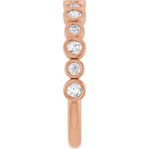 Bezel - Ocean - 14K Rose Gold 1/3 CTW Lab-Grown Diamond  Anniversary Band
