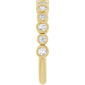 Bezel - Ocean - 14K Yellow Gold 1/3 CTW Lab-Grown Diamond  Anniversary Band