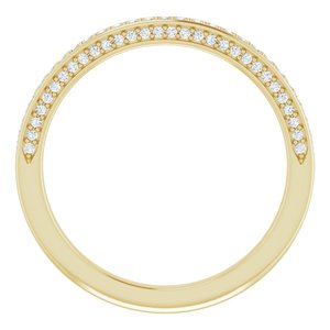 Pave - Tinsley - 14K Yellow Gold 1/4 CTW Diamond Band