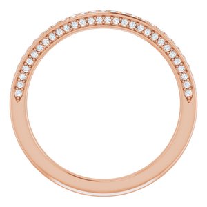 Pave - Tinsley - 14K Rose Gold 1/4 CTW Diamond Band