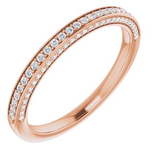 Pave - Tinsley - 14K Rose Gold 1/4 CTW Diamond Band