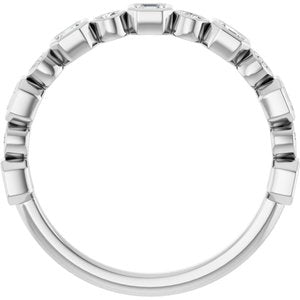 Bezel - Ocean - Platinum 1/2 CTW Natural Diamond Anniversary Band
