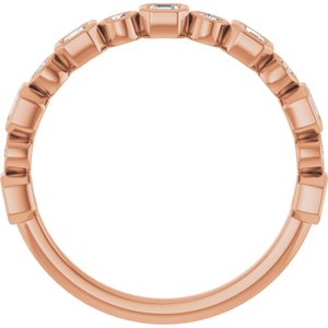 Bezel - Ocean - 14K Rose Gold 1/2 CTW Natural Diamond Anniversary Band