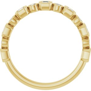 Bezel - Ocean - 14K Yellow Gold 1/2 CTW Natural Diamond Anniversary Band
