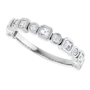 Bezel - Ocean - Platinum 1/2 CTW Natural Diamond Anniversary Band