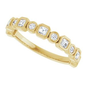 Bezel - Ocean - 14K Yellow Gold 1/2 CTW Natural Diamond Anniversary Band