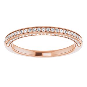 Pave - Tinsley - 14K Rose Gold 1/4 CTW Diamond Band