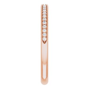 Pave - Tinsley - 14K Rose Gold 1/4 CTW Diamond Band