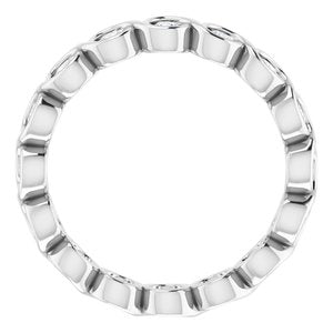 Bezel - Valley - Platinum 3/8 CTW Lab-Grown Diamond Eternity Band Size 4